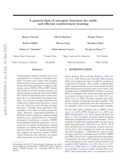 A general class of surrogate functions for stable and efficient
  reinforcement learning