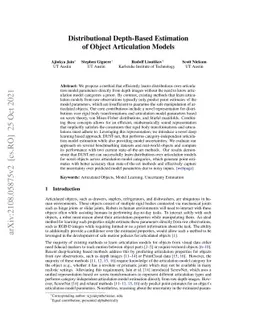 Distributional Depth-Based Estimation of Object Articulation Models