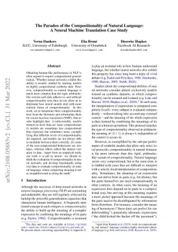 The paradox of the compositionality of natural language: a neural
  machine translation case study