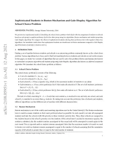 Sophisticated Students in Boston Mechanism and Gale-Shapley Algorithm
  for School Choice Problem