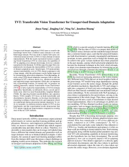 TVT: Transferable Vision Transformer for Unsupervised Domain Adaptation