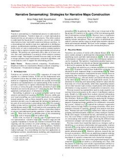 Narrative Sensemaking: Strategies for Narrative Maps Construction
