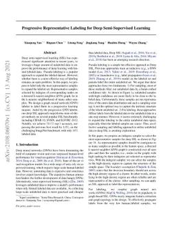 Progressive Representative Labeling for Deep Semi-Supervised Learning