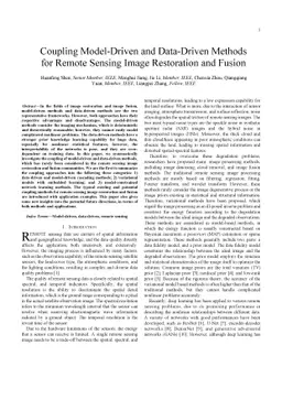 Coupling Model-Driven and Data-Driven Methods for Remote Sensing Image
  Restoration and Fusion
