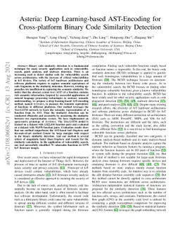 Asteria: Deep Learning-based AST-Encoding for Cross-platform Binary Code
  Similarity Detection