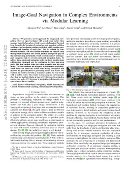 Image-Goal Navigation in Complex Environments via Modular Learning