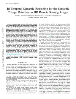 Bi-Temporal Semantic Reasoning for the Semantic Change Detection in HR
  Remote Sensing Images