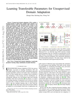 Learning Transferable Parameters for Unsupervised Domain Adaptation