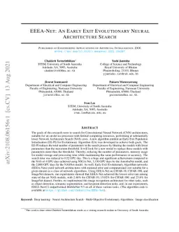 EEEA-Net: An Early Exit Evolutionary Neural Architecture Search