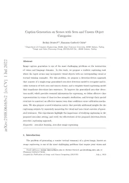 Caption Generation on Scenes with Seen and Unseen Object Categories