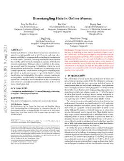 Disentangling Hate in Online Memes