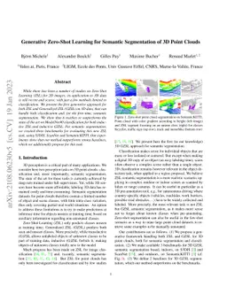 Generative Zero-Shot Learning for Semantic Segmentation of 3D Point
  Clouds