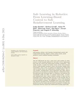 Safe Learning in Robotics: From Learning-Based Control to Safe
  Reinforcement Learning