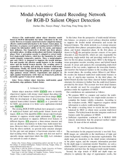 Modal-Adaptive Gated Recoding Network for RGB-D Salient Object Detection