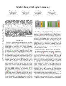 Spatio-Temporal Split Learning