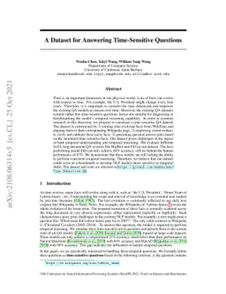 A Dataset for Answering Time-Sensitive Questions