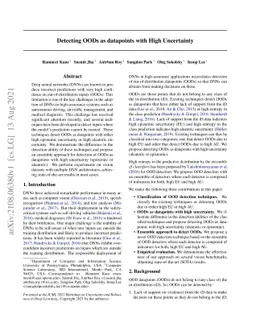 Detecting OODs as datapoints with High Uncertainty