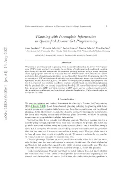Planning with Incomplete Information in Quantified Answer Set
  Programming