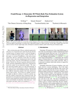 FrankMocap: A Monocular 3D Whole-Body Pose Estimation System via
  Regression and Integration