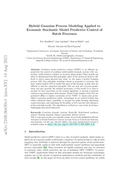 Hybrid Gaussian Process Modeling Applied to Economic Stochastic Model
  Predictive Control of Batch Processes