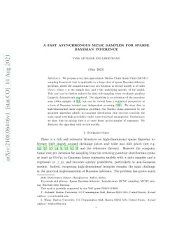 A fast asynchronous MCMC sampler for sparse Bayesian inference