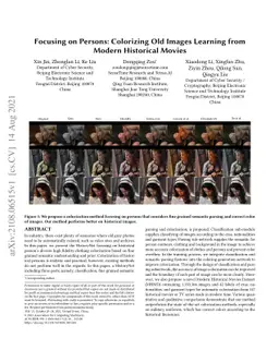 Focusing on Persons: Colorizing Old Images Learning from Modern
  Historical Movies