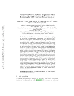 Voxel-wise Cross-Volume Representation Learning for 3D Neuron
  Reconstruction