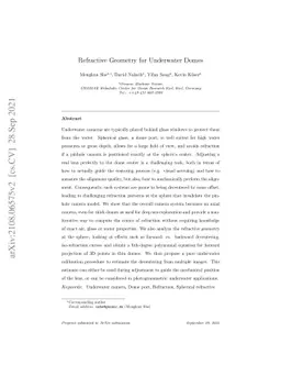 Refractive Geometry for Underwater Domes