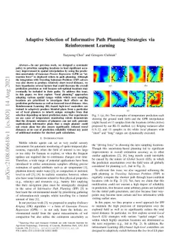 Adaptive Selection of Informative Path Planning Strategies via
  Reinforcement Learning