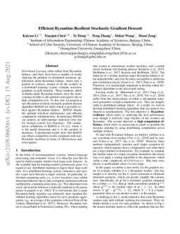 Efficient Byzantine-Resilient Stochastic Gradient Desce