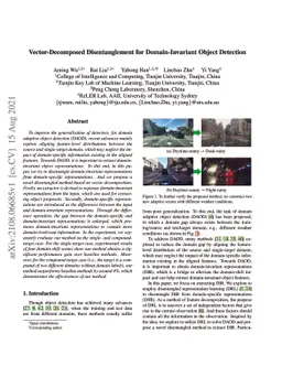 Vector-Decomposed Disentanglement for Domain-Invariant Object Detection