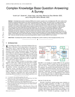 Complex Knowledge Base Question Answering: A Survey