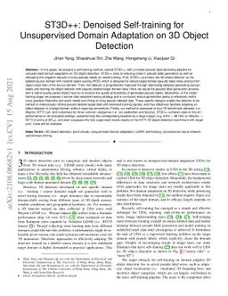 ST3D++: Denoised Self-training for Unsupervised Domain Adaptation on 3D
  Object Detection