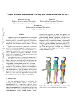 U-mesh: Human Correspondence Matching with Mesh Convolutional Networks