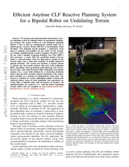 Efficient Anytime CLF Reactive Planning System for a Bipedal Robot on
  Undulating Terrain