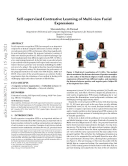 Self-supervised Contrastive Learning of Multi-view Facial Expressions