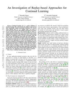 An Investigation of Replay-based Approaches for Continual Learning