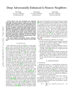 Deep Adversarially-Enhanced k-Nearest Neighbors