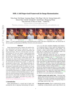 SSH: A Self-Supervised Framework for Image Harmonization