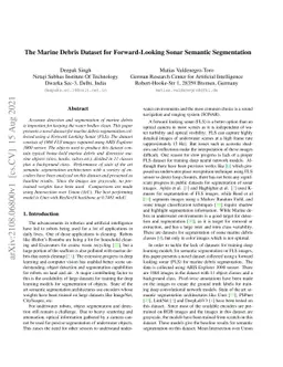 The Marine Debris Dataset for Forward-Looking Sonar Semantic
  Segmentation