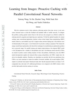 Learning from Images: Proactive Caching with Parallel Convolutional
  Neural Networks