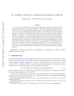 On Azadkia-Chatterjee's conditional dependence coefficient