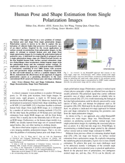 Human Pose and Shape Estimation from Single Polarization Images