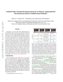 A Hybrid Video Anomaly Detection Framework via Memory-Augmented Flow
  Reconstruction and Flow-Guided Frame Prediction