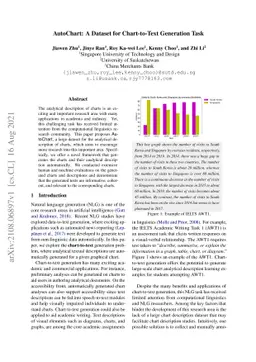 AutoChart: A Dataset for Chart-to-Text Generation Task