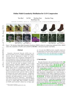 Online Multi-Granularity Distillation for GAN Compression