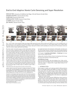 End-to-End Adaptive Monte Carlo Denoising and Super-Resolution
