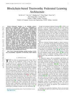 Blockchain-based Trustworthy Federated Learning Architecture