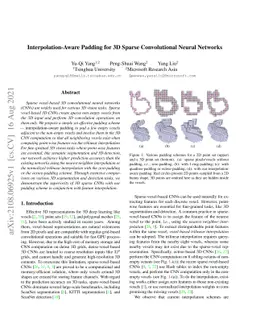 Interpolation-Aware Padding for 3D Sparse Convolutional Neural Networks