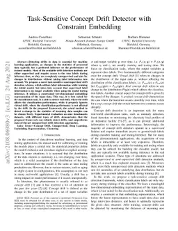 Task-Sensitive Concept Drift Detector with Constraint Embedding